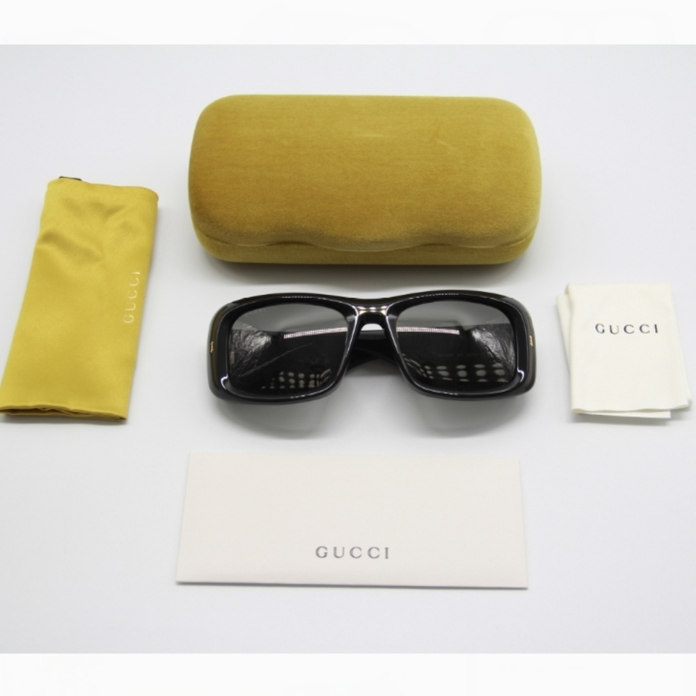 NEW GUCCI BLACK UNISEX SUNGLASSES  GG1080S 001 GUCCI OVERSIZED EYEWEAR - Picture 11 of 12